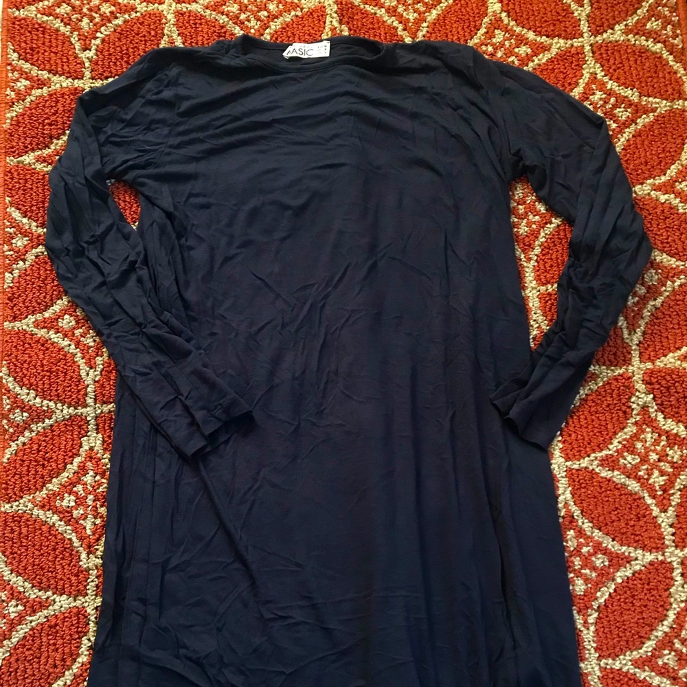 Modanisa Long Sleeve Navy Shirt